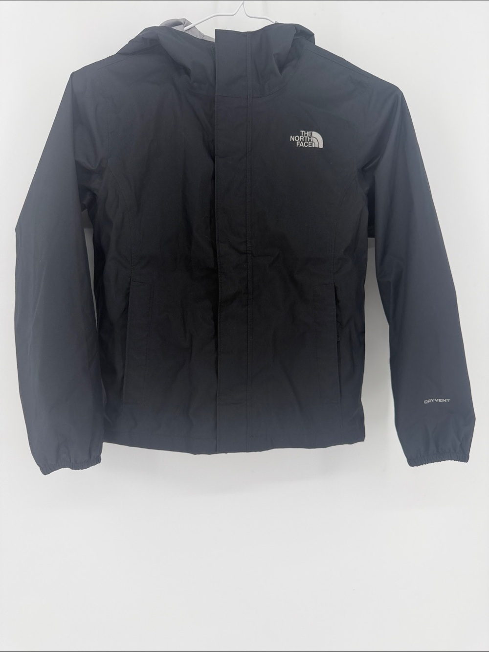 The‎ North Face DryVent Hooded Rain Jacket Black Girls S 7/8 Waterproof